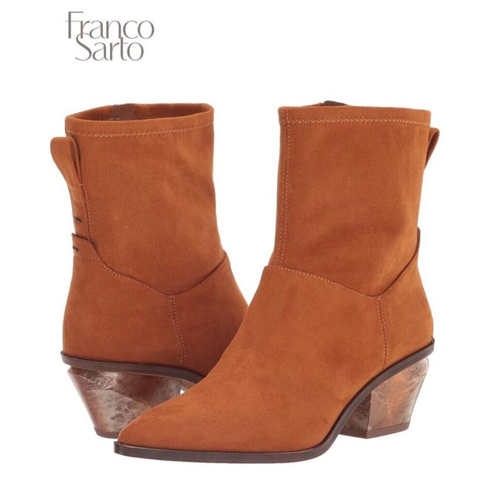 Franco Sarto Women’s Sammi Ankle Bootie – Whiskey Tan | Size 7